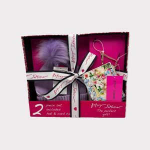 Betsey Johnson Gift Set Hat and Card Case